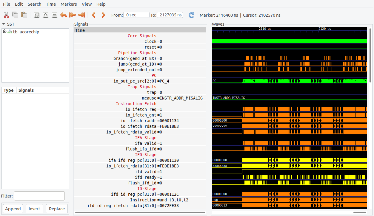 Screenshot of GTKWave